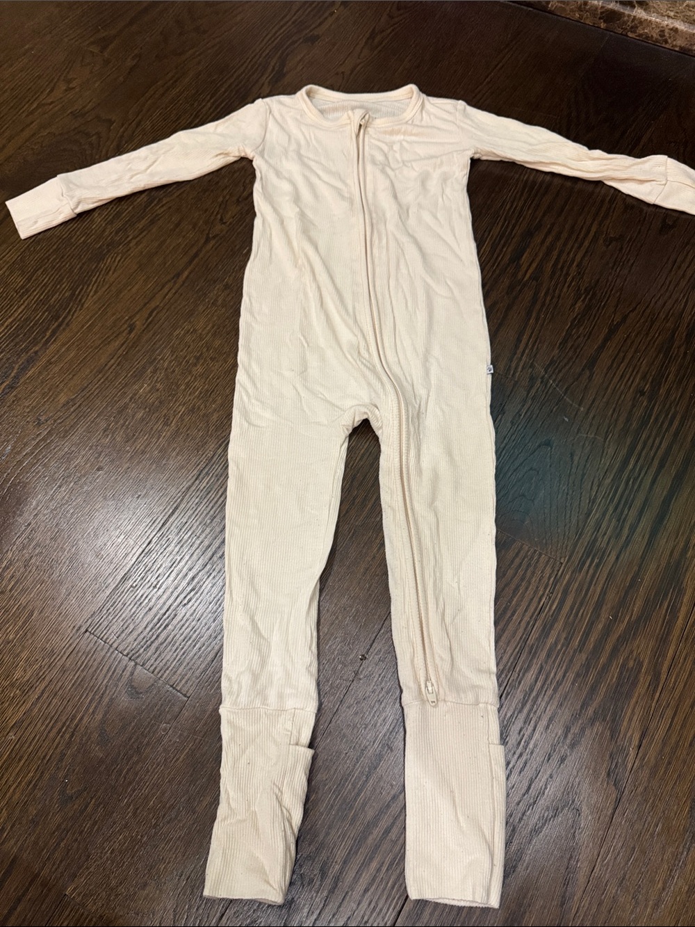 Birdie bean Kids Long Sleeve One-Piece Pajamas - Cream